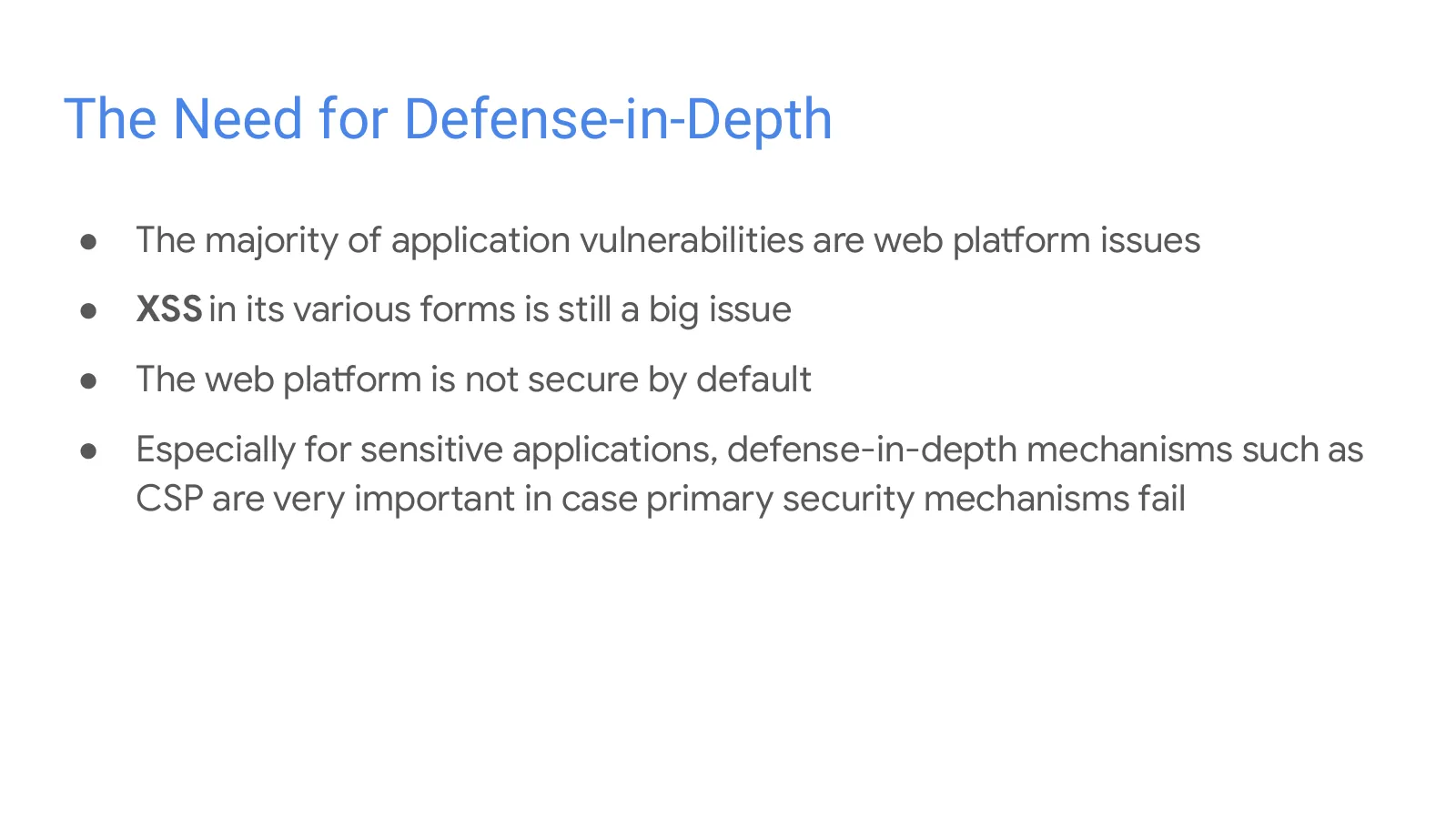 Slide 9: The Need for Defense-in-Depth