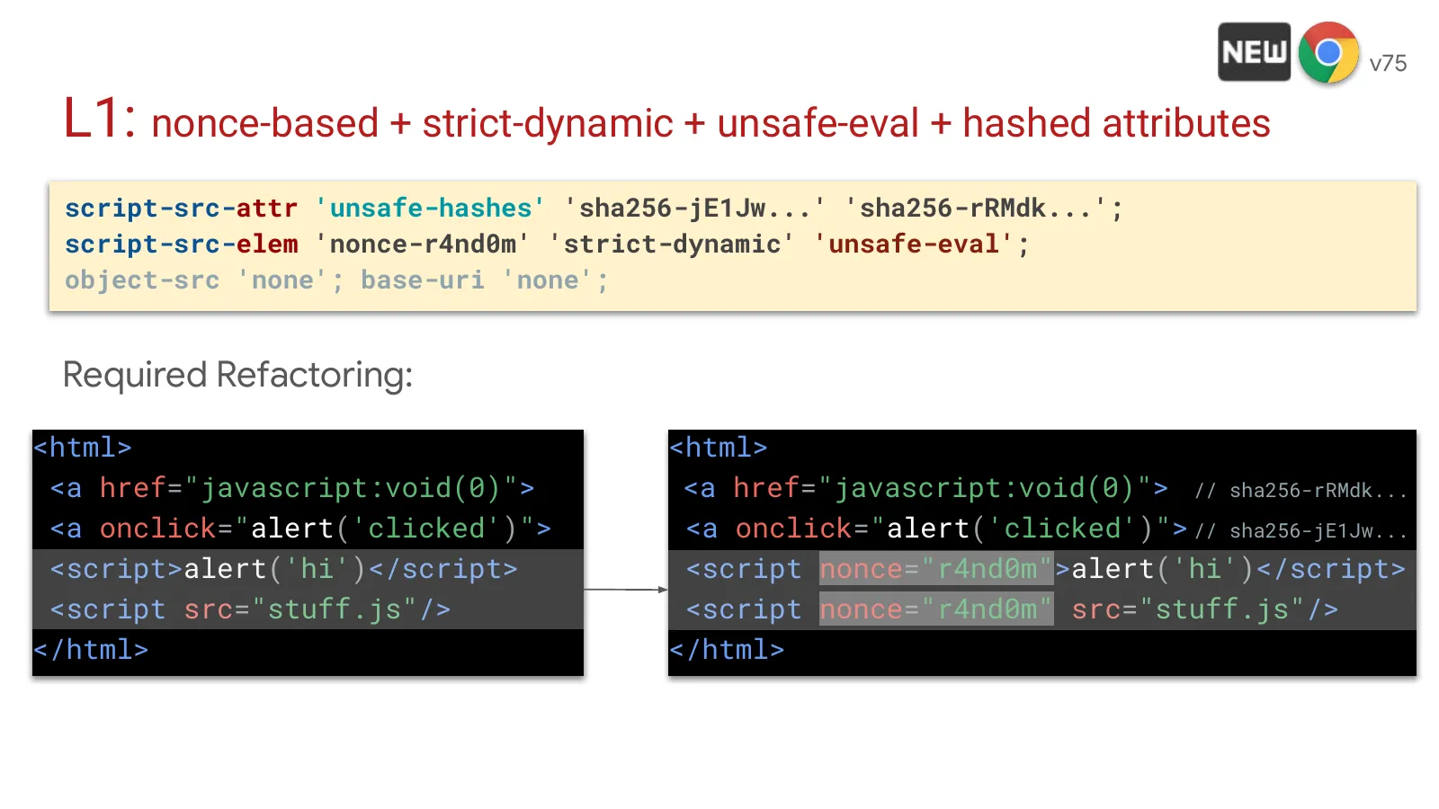 Slide 42: v75 (continued)