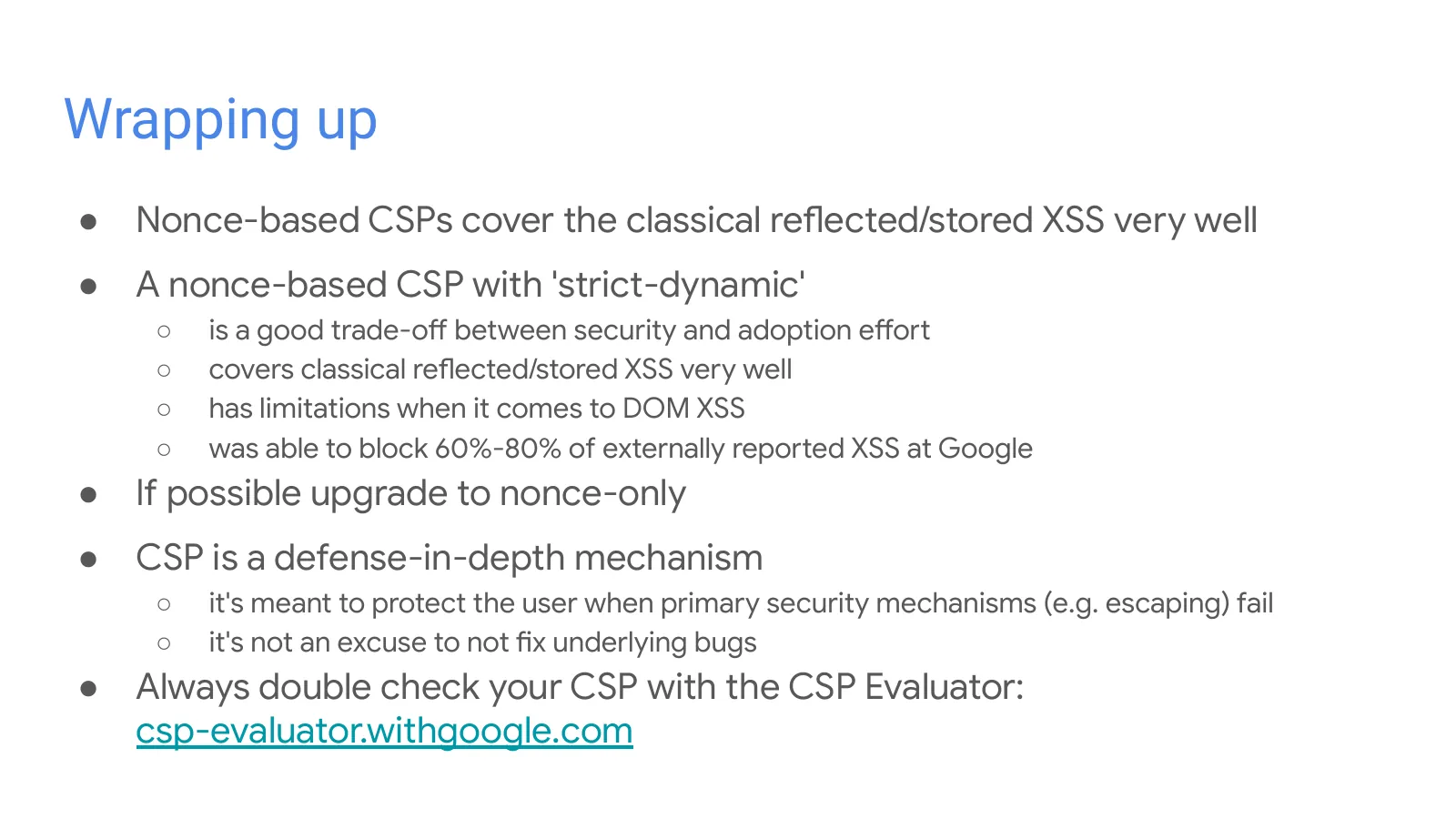 Slide 54: Wrapping up