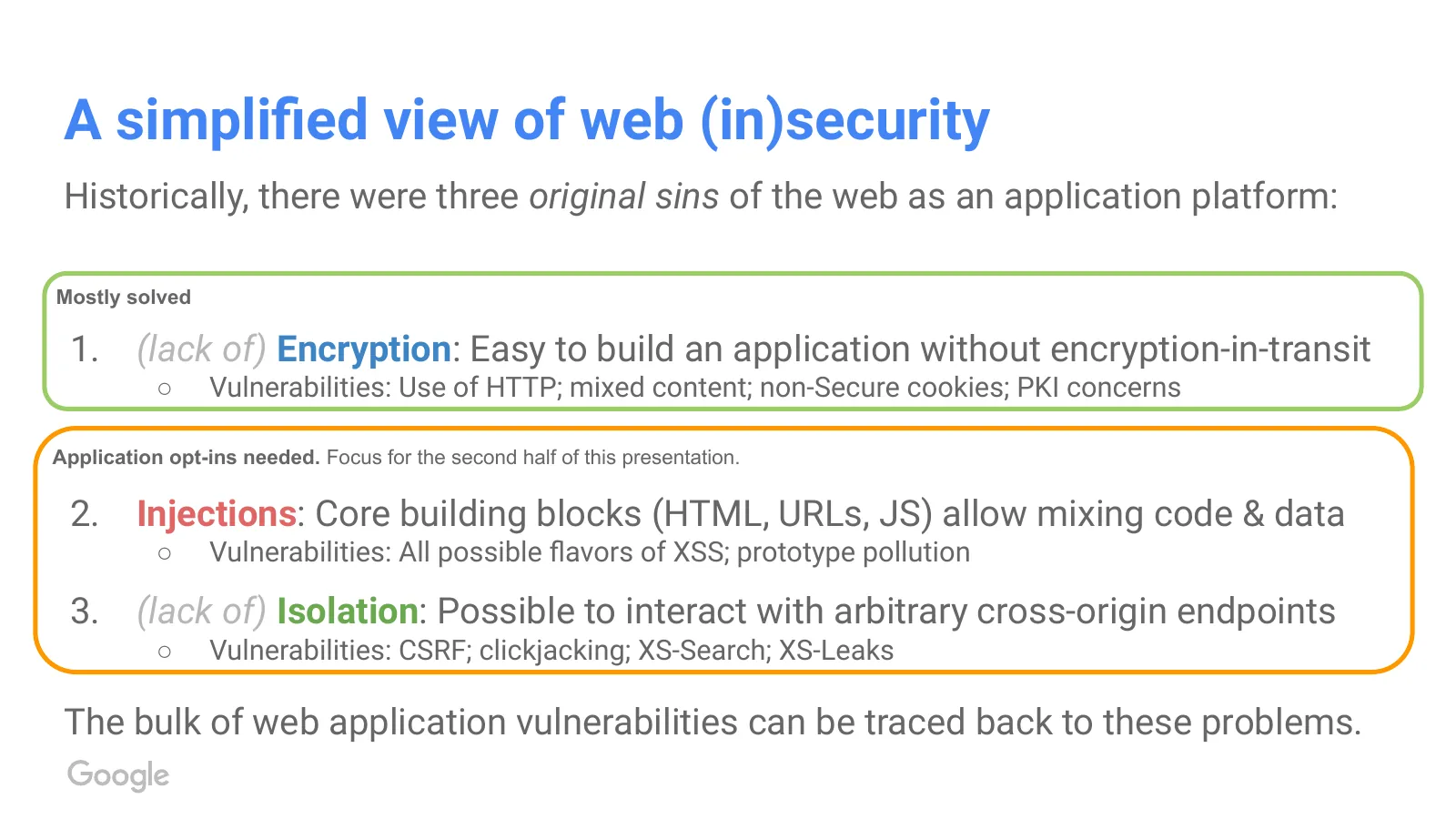 Slide 6: A simpliﬁed view of web (in)security