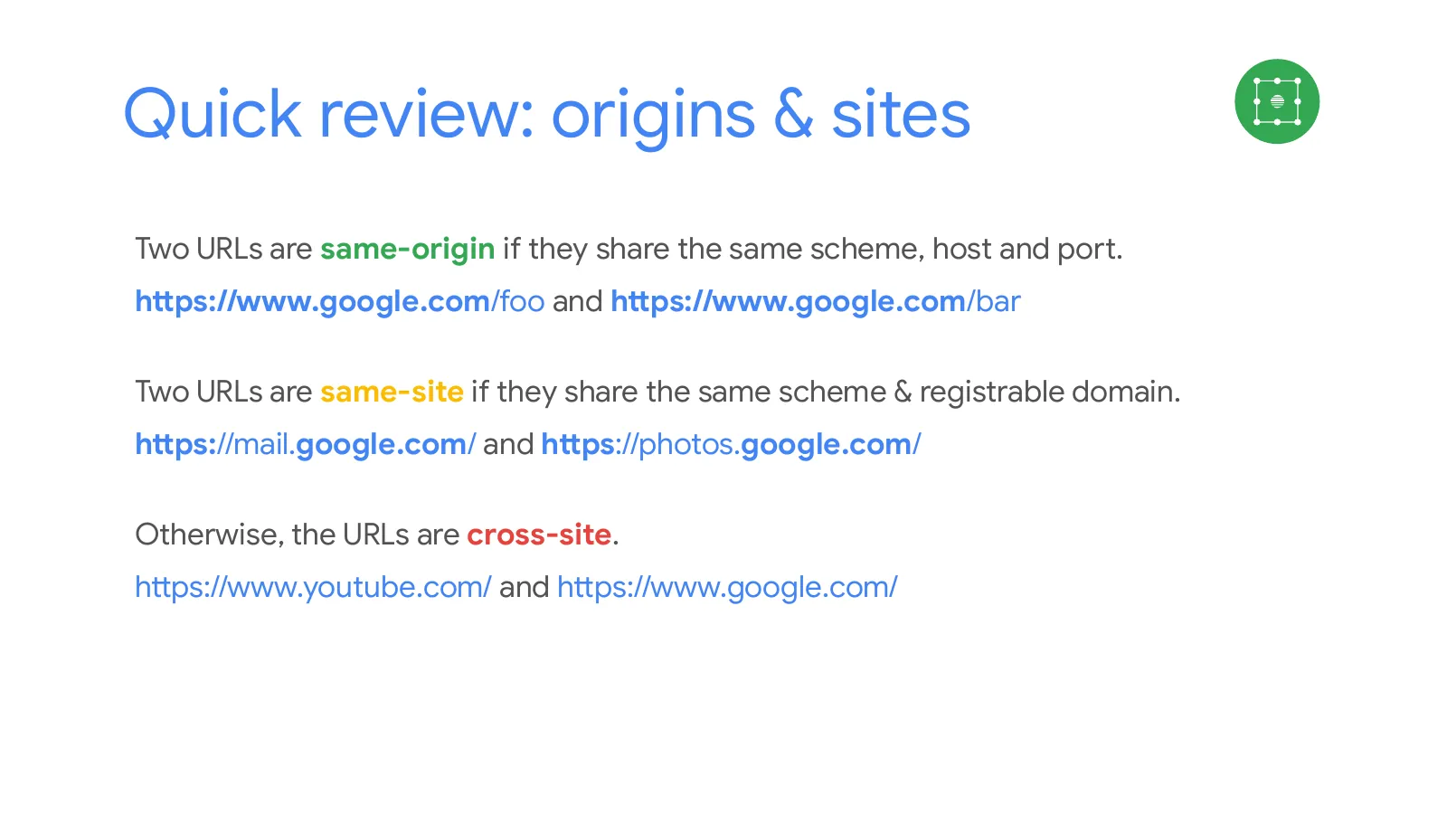 Slide 16: Quick review: origins & sites