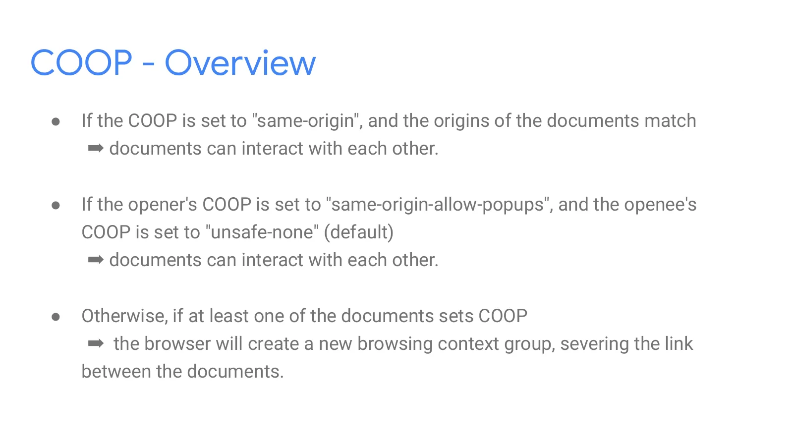 Slide 28: COOP - Overview