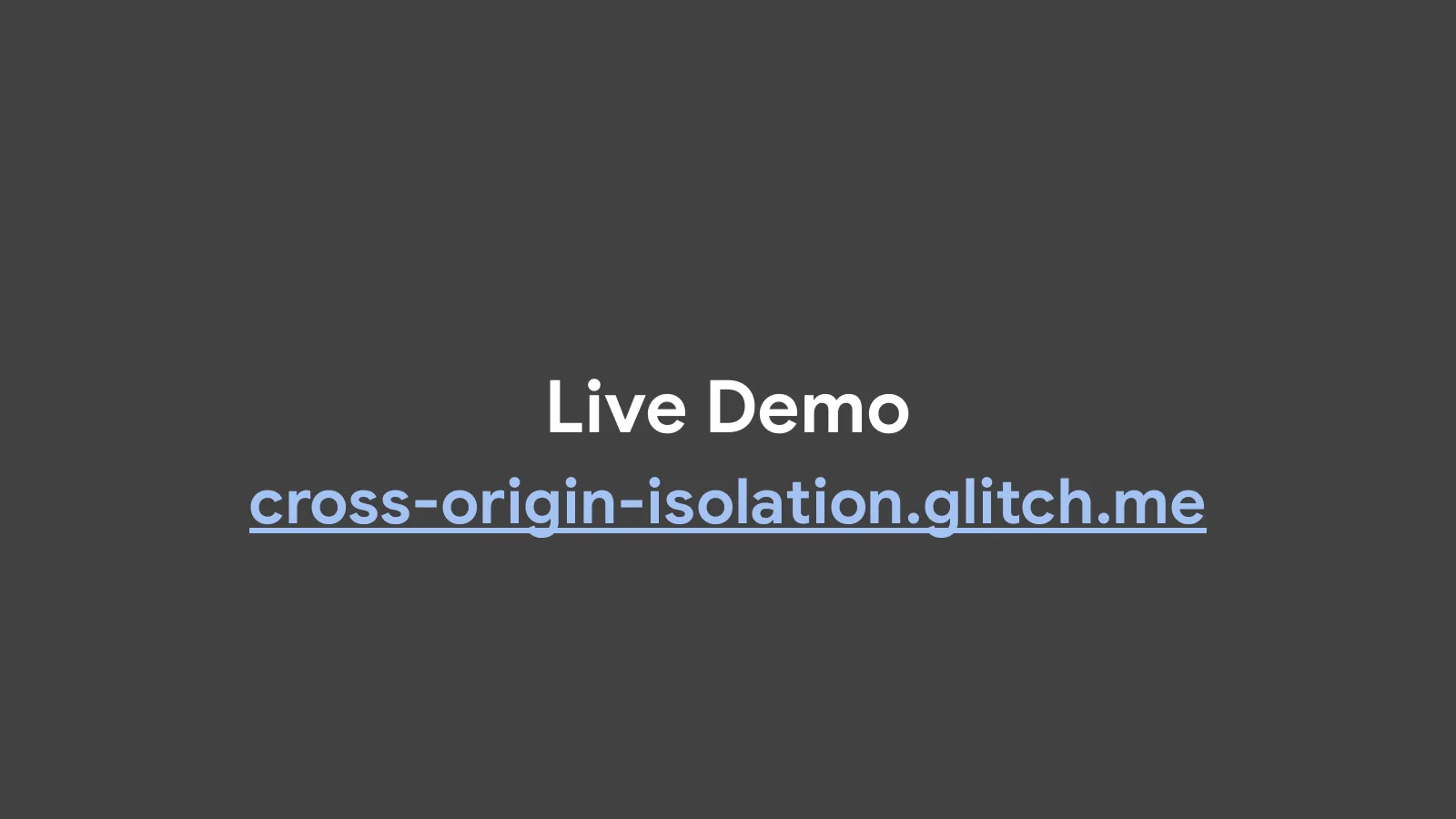 Slide 30: Live Demo