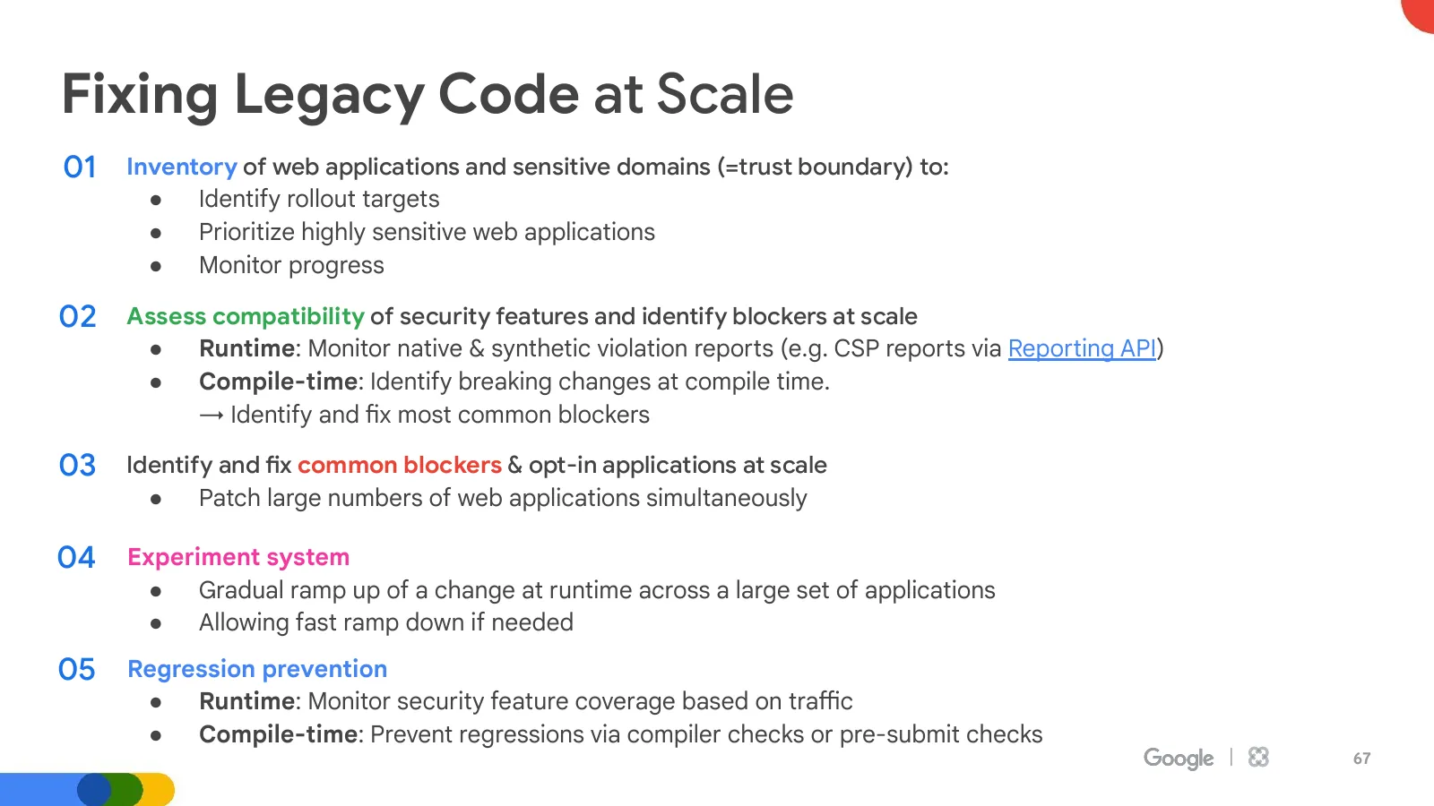 Slide 67: Fixing Legacy Code at Scale