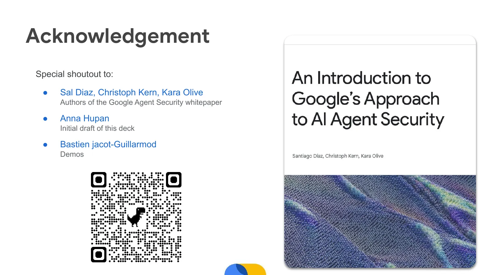 Slide 3: Acknowledgement