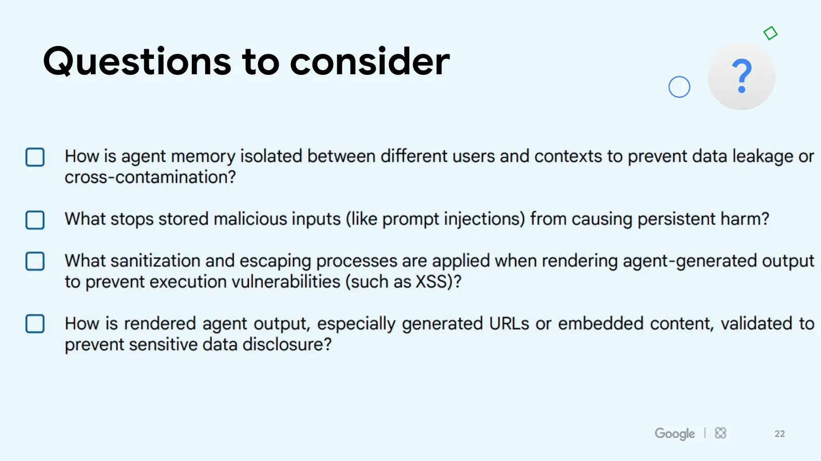 Slide 22: Questions to consider