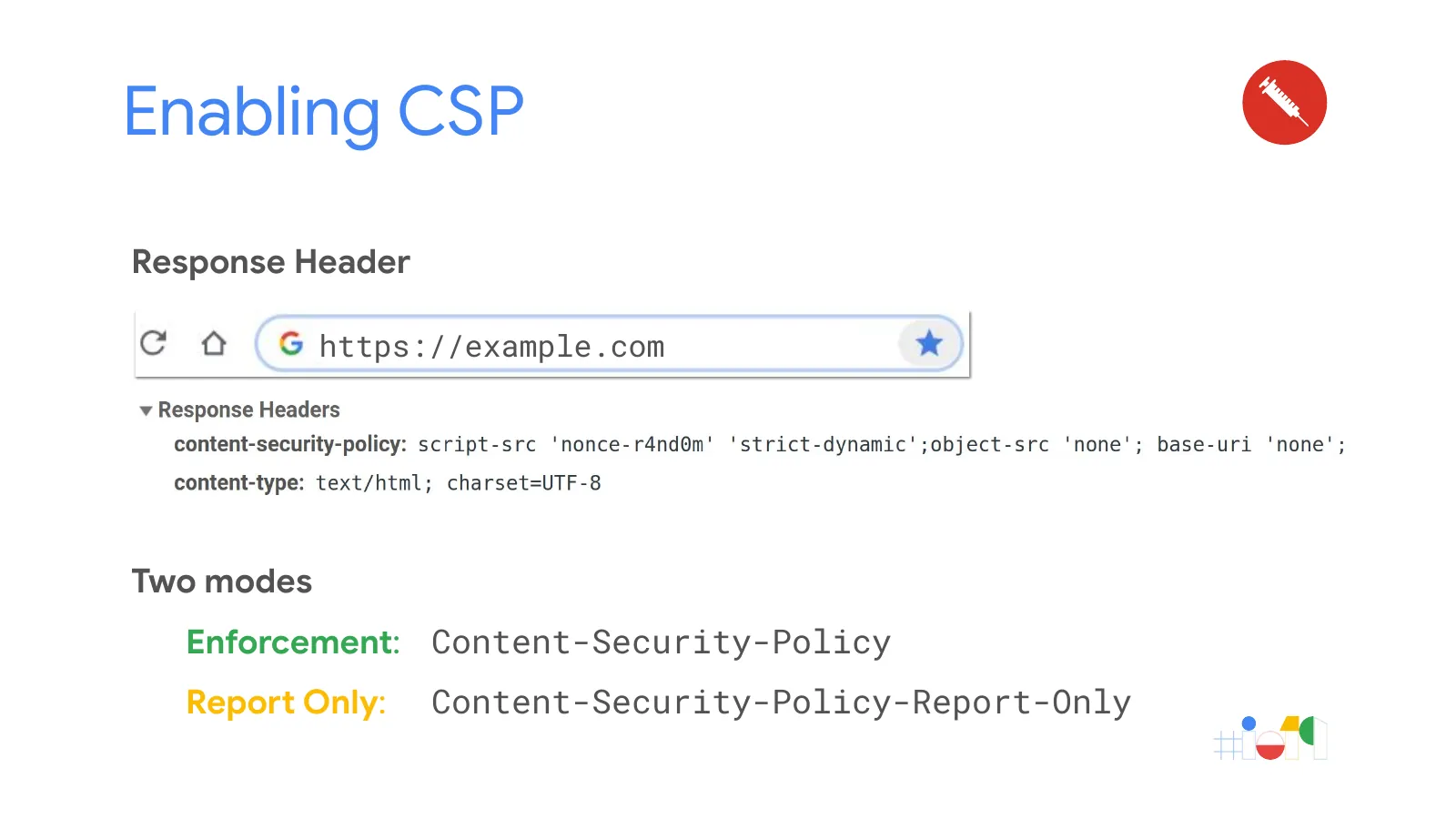Slide 18: Enabling CSP