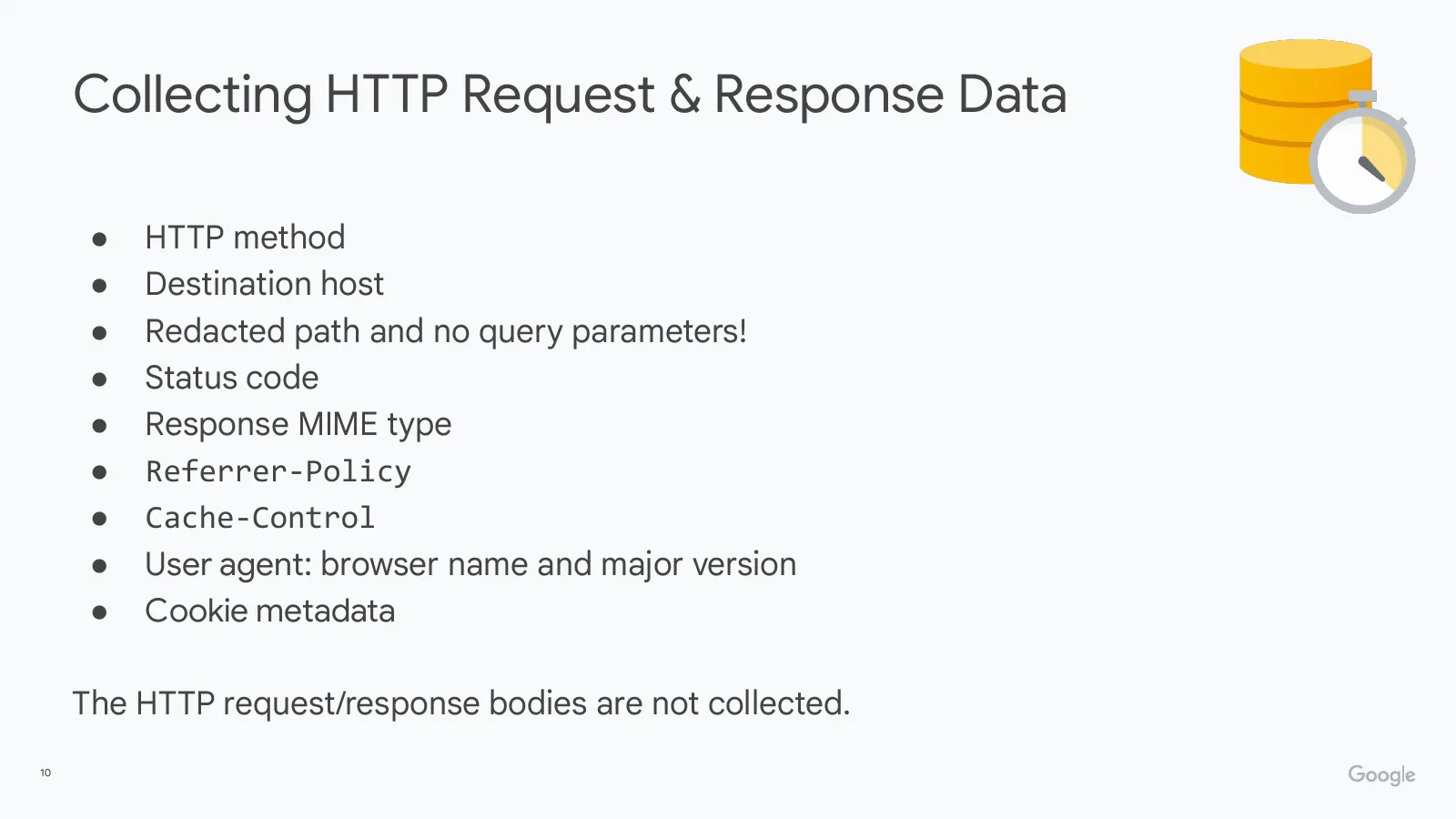 Slide 10: Collecting HTTP Request & Response Data