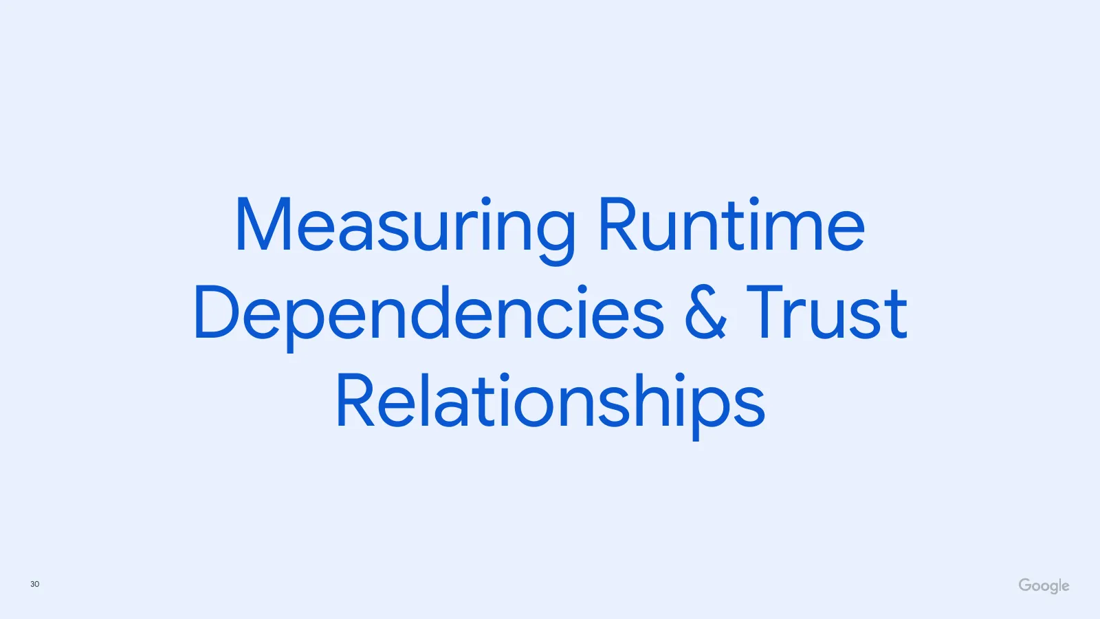 Slide 30: Measuring Runtime